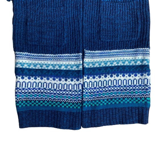 GAP Fair Isle Patchwork Cardigan Colorblock Long Duster Chunky Granny Artsy -M - Picture 7 of 16